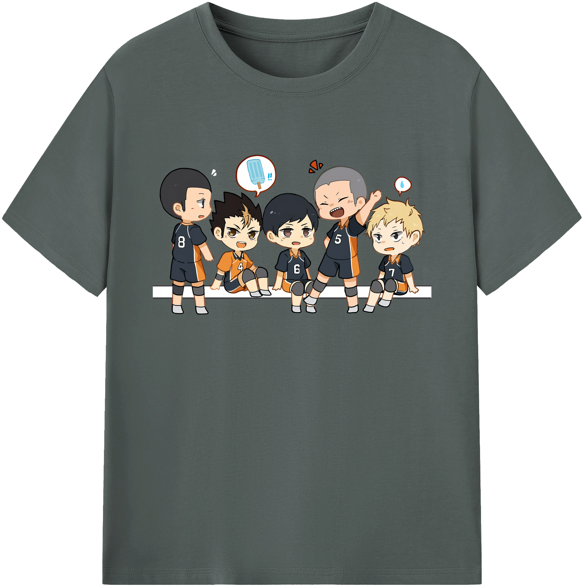 （画像用） ハイキュー!! Haikyu!! 綿100％ メンズ半袖Tシャツ｜肌触りやわらか＆通気性